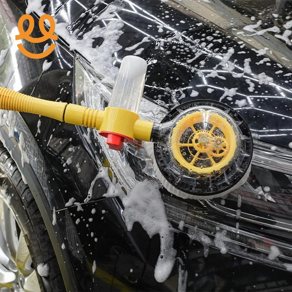 Car Rotary Wash Brush Kit 360 Degree Automatic Rotating Adjustable Dip Wash Brush High Pressure Washer for Vehicle Cleaning