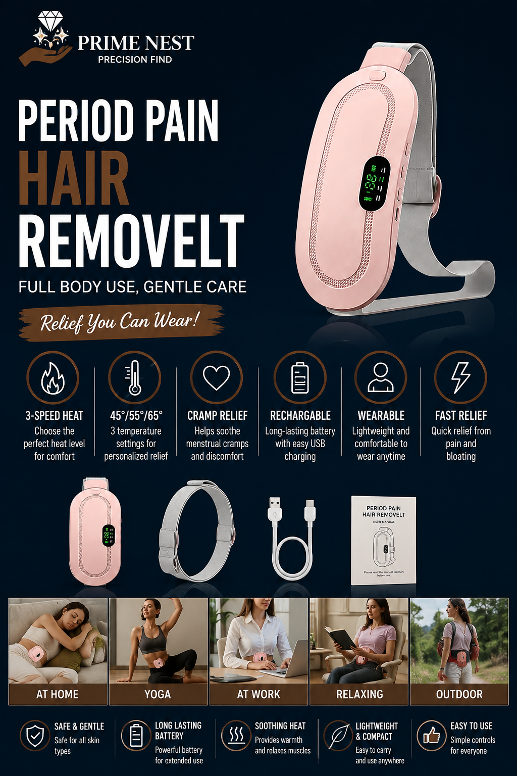 Period Pain Cramp Relief Belt