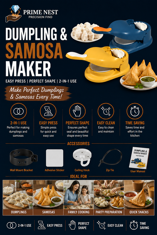 🥟 2-in-1 Dumpling & Samosa Press Maker